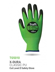Traffi X-Dura Classic PU Safety Glove Green
