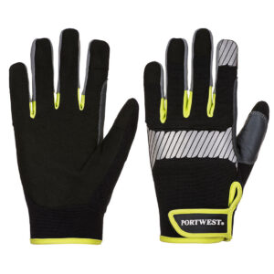 A770 PW3 General Utility Leather Work Glove Black/Yellow