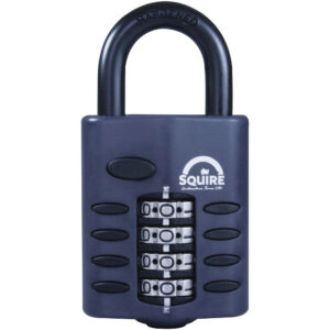 Squire CP50 – Weather Resistant 50mm Combination Padlock – 4 wheel – Open Shackle
