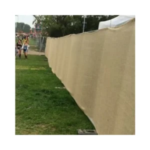 Hessian scrim screen in situ