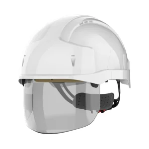 EVO VISTAshield Micro Peak Helmet w/ Integrated Faceshield White