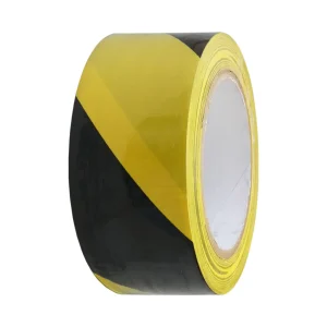 Hazard Warning Tape Black/Yellow (Adhesive)  50mm x 33m